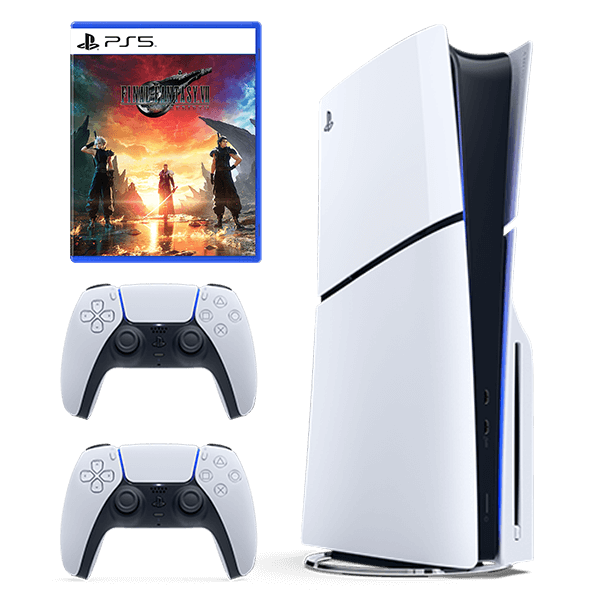 Pack PlayStation 5 Slim Chasis D + Dualsense Blanco  + Final Fantasy VII Rebirth